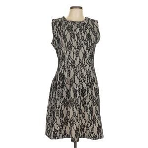 HD in Paris Anthropologie Dress Black Lace Overlay Sleeveless Cocktail Sheath L